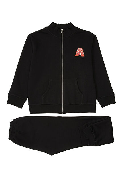 Siyah Kız Çocuk Eşofman Takımı