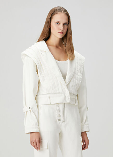 Yasmeen White Denim Jacket