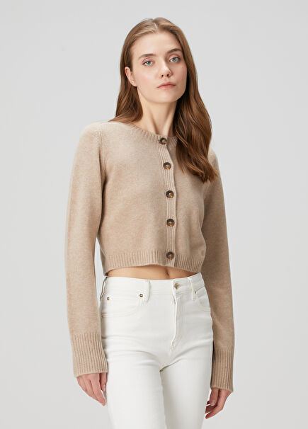 Zephir beige cashmere cardigan