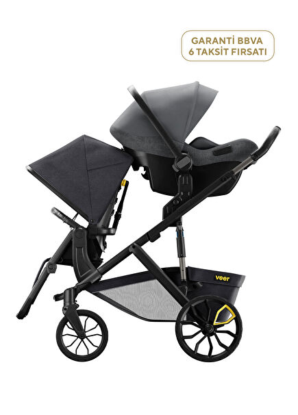 Switch & Roll Koyu Gri 1 Bebek 1 Çocuk Arabası