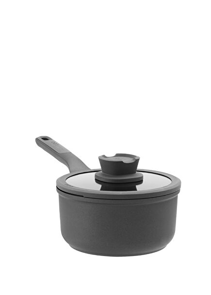 Leo Stone Yapışmaz Kapaklı Alüminyum Döküm Sos Tenceresi 18 cm