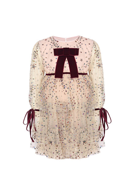 Starshine Beige Girls Dress