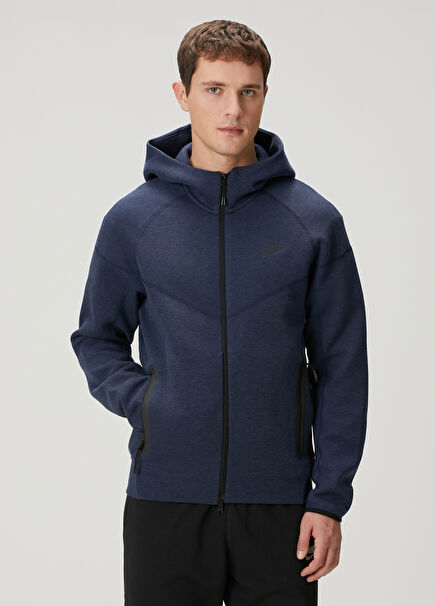Tech Fleece Black Blue Hooded Sweatshirt