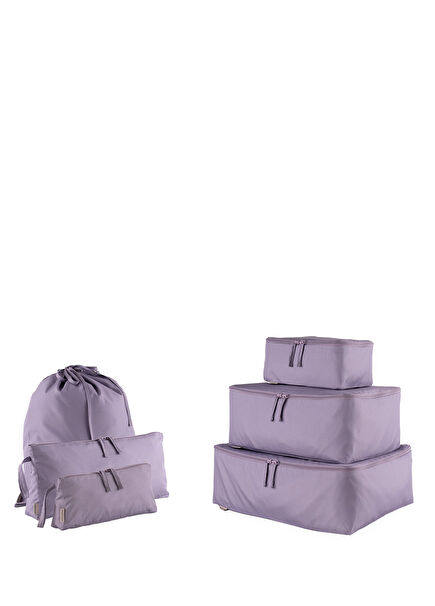 Purple 6-Piece In-Suitcase Organizer Set