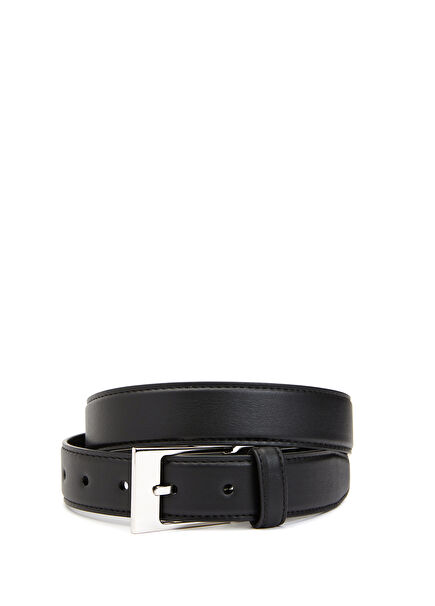 Black Women's Leather Belt