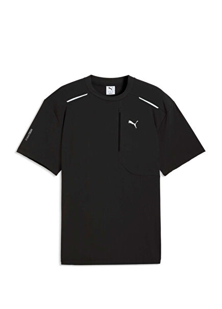 Pumatech Pocket Black Geniş Kesim Erkek Spor T-shirt