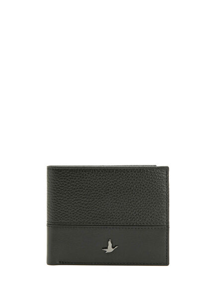 Black Men's Double Leather Wallet