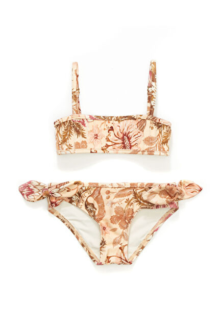 Multicolored Girls Bikini Set