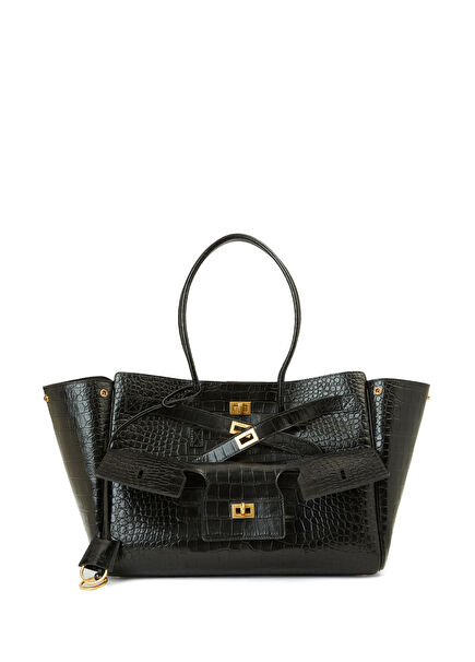 Bel Air Medium Carry Tote Siyah Kadın Deri Çanta