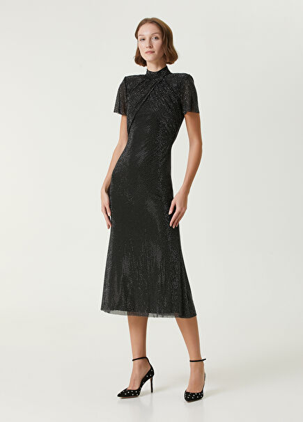 Black Midi Evening Dress