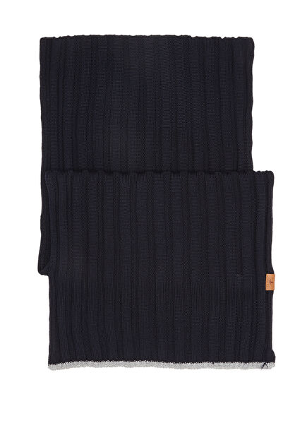 Navy Blue Men's Wool Scarf