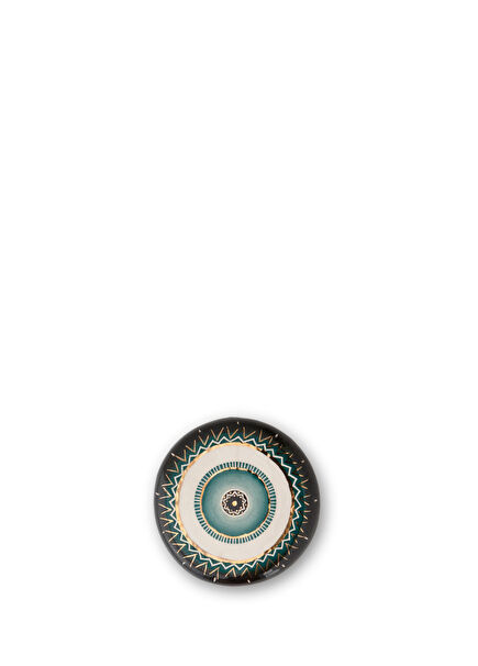 Green Gold Handmade Small Ceramic Evil Eye