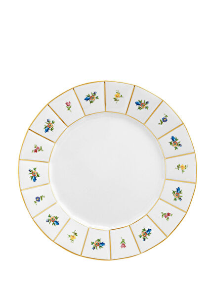Grecque Mille Fleurs Renkli Desenli Porselen Pasta Tabağı 15,2 cm
