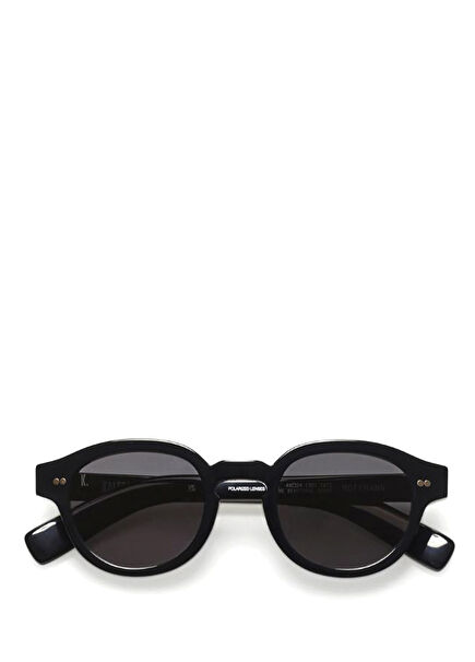 Hoffman Black Acetate Unisex Sunglasses