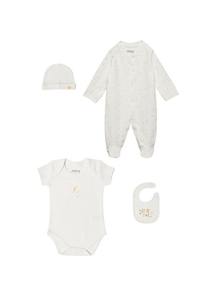 White 4-piece Unisex Baby Set