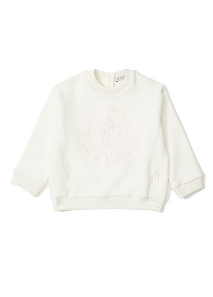Ekru Logo Detaylı Kız Çocuk Sweatshirt