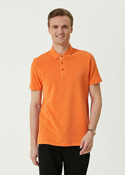 Comfort Fit Turuncu Polo Yaka T-shirt