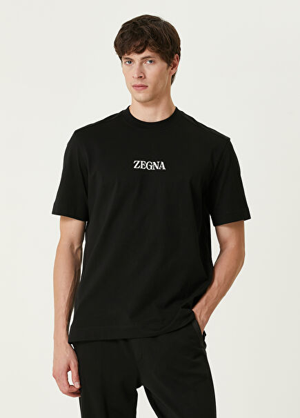 Black Logo Printed T-shirt