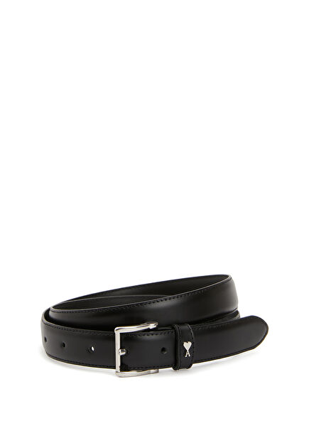Black Men's Leather Belt