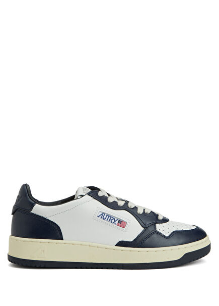 Black White Men's Leather Sneakers