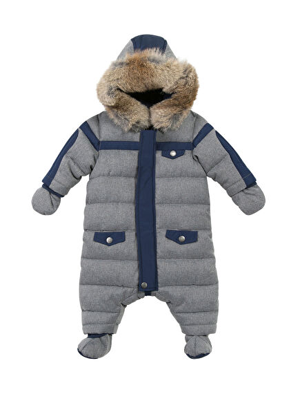 Grey Baby Boy Overalls Astronaut