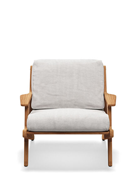 Bay Seagull Natural Tik Ağacı Berjer