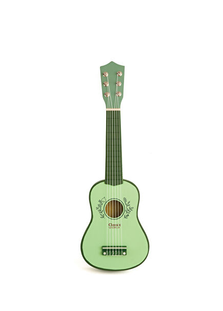 Yeşil Ahşap Vintage Oyuncak Gitar