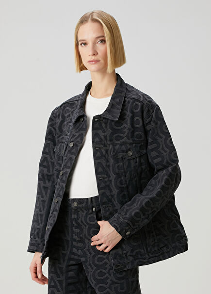 Black Monogram Denim Jacket