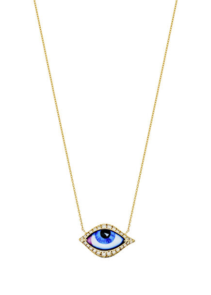 Petit Blue Women's Gold Necklace