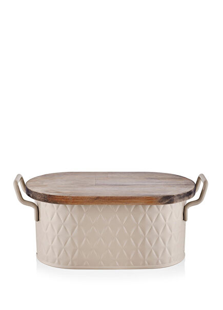 Prism Caramel Galvanized Bread Storage Bin 40x22x18 cm