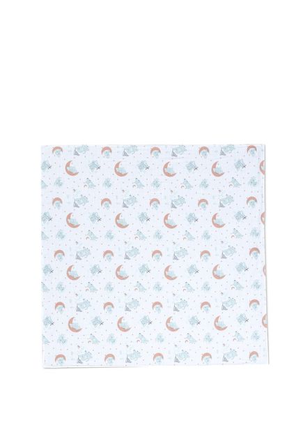 Hero Elephant Patterned White Baby Blanket 120x120 cm