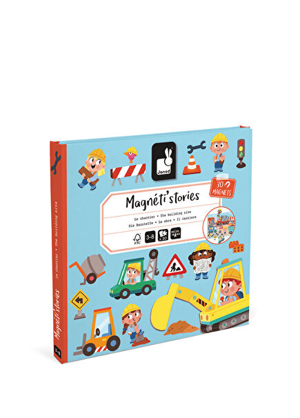 Şantiye Hikayeleri Mıknatıslı Eğitici Aktivite Oyun Kitabı 