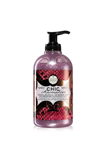 Chic Animalier Red Pyton Kolajen ve Ginseng Güçlendirici ve Antiaging Sıvı Sabun 500 ml