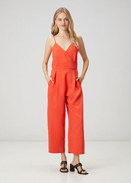 Kırmızı Kruvaze Tulum