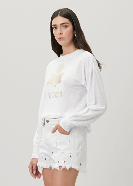 Clovia Beyaz Gold Keten Sweatshirt
