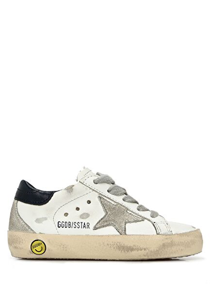 Superstar Beyaz Gri Unisex Çocuk Deri Sneaker