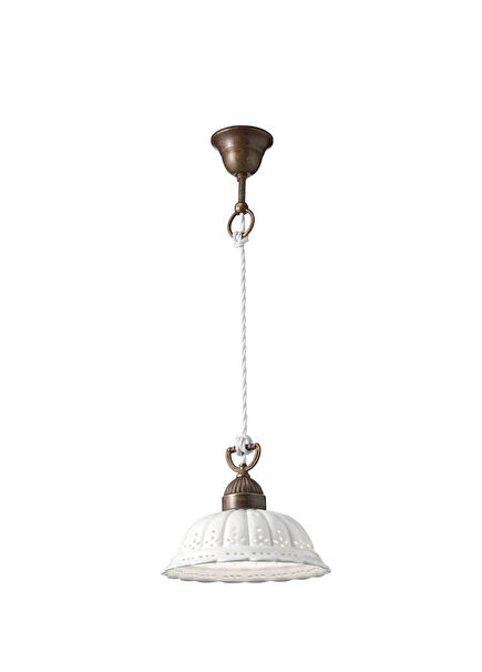 Anita Beyaz Seramik Küçük Boy Sarkıt Avize