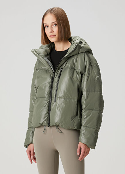 X Stella Mccartney Green Hooded Coat