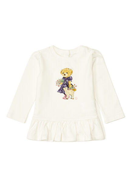 Beyaz Kız Bebek T-shirt