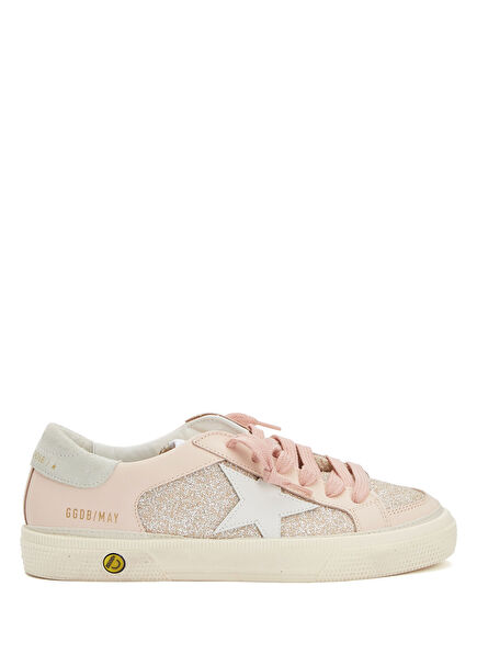 May Gri Pembe Unisex Çocuk Deri Sneaker