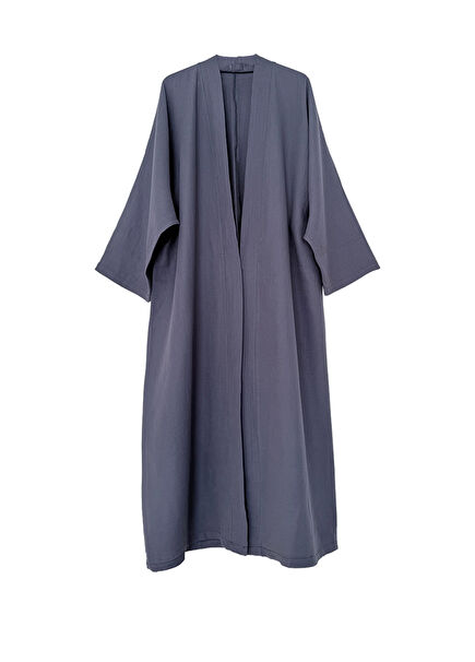 Lacivert Müslin Unisex Kimono