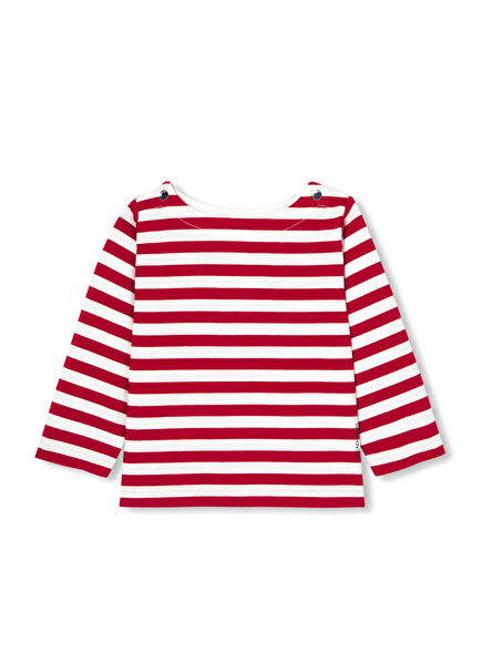 Red White Striped Long Sleeve Baby Boy Breton T-Shirt