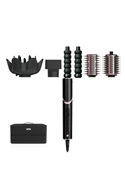 FlexStyle 5-in-1 Black Hair Drying and Styling System