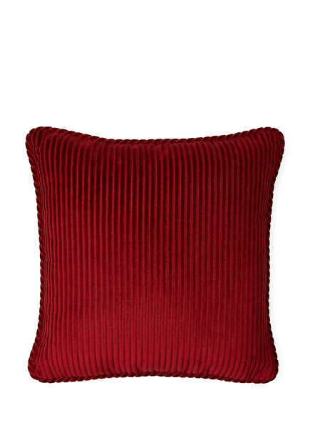 Red 45X45 Cm Corduroy Pillow