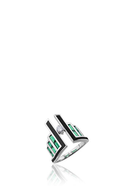 Camille Emerald Women's Gold Ring