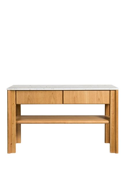 Barton Mermer Tabla Meşe Konsol
