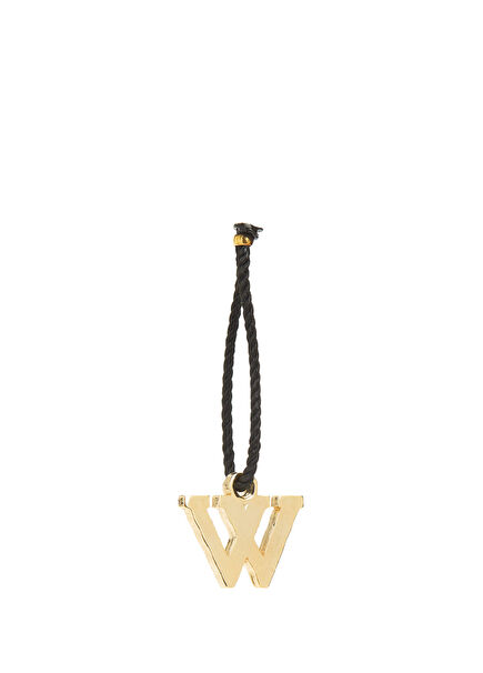 Gold W Harfi Formlu Çanta Aksesuarı