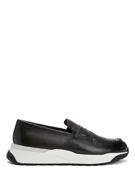 Grey Men's Leather Sneakers
