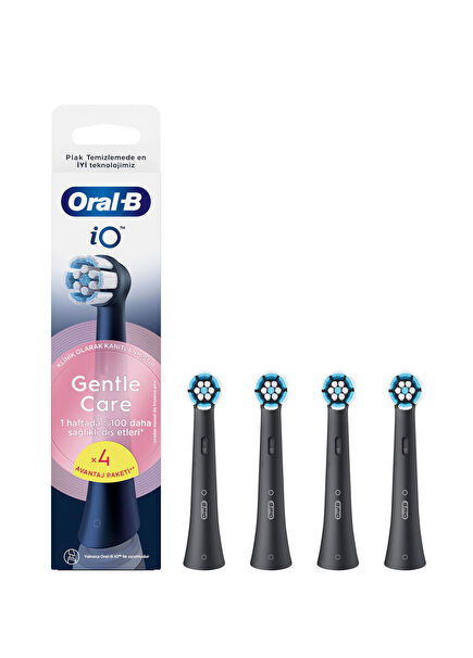 iO Gentle Care Black 4-Pack Toothbrush Replacement Head