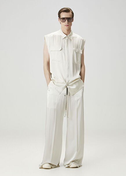 White Waist Corded Trousers